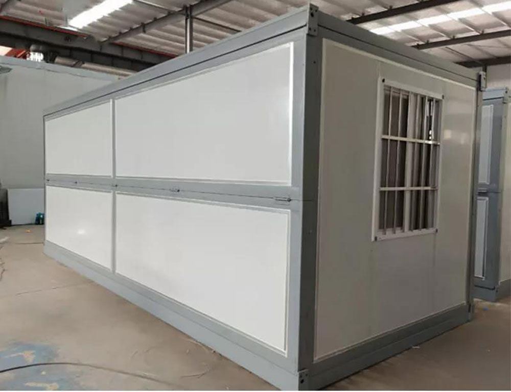 Grey frame folding container house